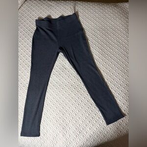 Gray Ribbed Leggings